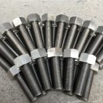 254smo uns s31254 en1.4547 boltar og hnetur 1-1 / 2 ”-8unx180mm þráðarstöng